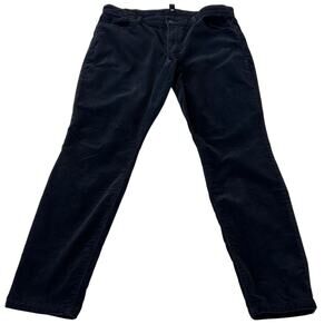Gap Pants Women's Velour Black Tapered Leg 5 Pocket Size 12/31R
